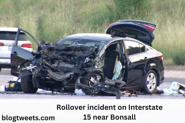 Rollover incident on Interstate 15 near Bonsall results in 2 fatalities, including an infant, and 4 injuries