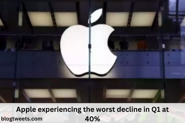 Computer sales are declining, with Apple experiencing the worst decline in Q1 at 40%