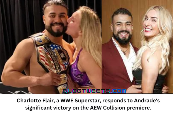 Charlotte Flair, a WWE Superstar, responds to Andrade’s significant victory on the AEW Collision premiere