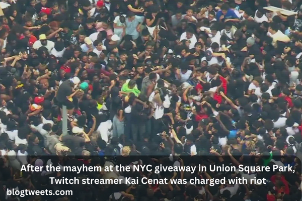 After the mayhem at the NYC giveaway in Union Square Park, Twitch streamer Kai Cenat was charged with riot